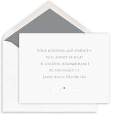 Square Motif Flat Sympathy Note Cards