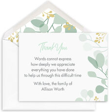 Eucalyptus Edge Flat Sympathy Cards