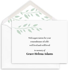 Simple Leaves Flat Sympathy Cards