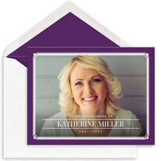 Horizontal Classic Photo Folded Sympathy Cards