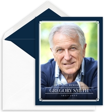 Vertical Classic Photo Folded Sympathy Cards