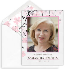 Petals Photo Folded Sympathy Cards