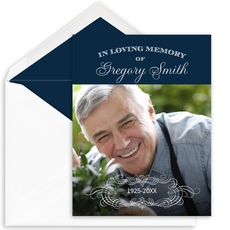Loving Memory Photo Folded Sympathy Cards