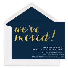 Faux Gold Foil Moving Announcements