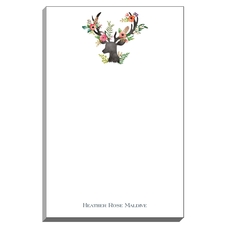 Floral Decorated Deer Notepads