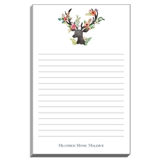 Floral Decorated Deer Notepads