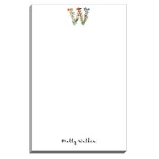 White Garden Initial Notepad