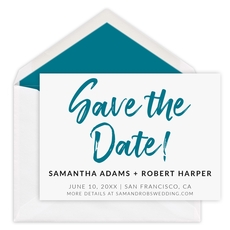 Brush Script Save the Date Cards