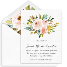 Pink Bouquet Folded Sympathy Cards
