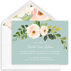 Spray of Roses Flat Sympathy Cards