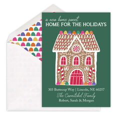 Gingerbread House Flat Moving Announcements