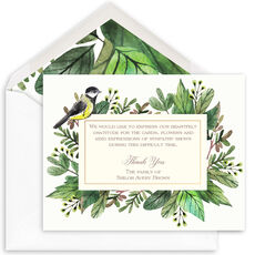 Yellow Canary Folded Sympathy Cards
