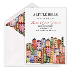 City Watercolor Moving Announcements