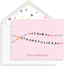 Friendship Bracelet Folded Note Cards - In My Thankful Era