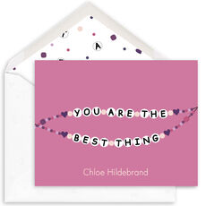 Friendship Bracelet Folded Note Cards - You are the Best Thing