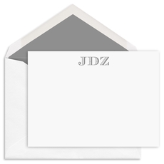 Classic Initial Flat Note Cards
