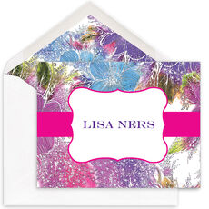 Pink Pansy Folded Note Cards