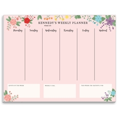 Flirty Floral Weekly Scheduler