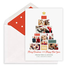 Gift Tree Flat Holiday Photo Cards