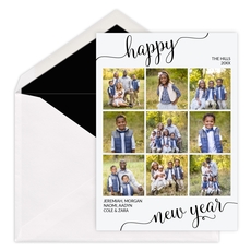 Script Holiday Greeting Flat Holiday Photo Cards