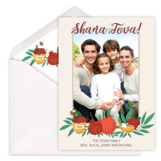 Script Shana Tovah Photo Jewish New Year Cards