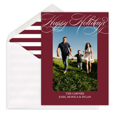 Royal Happy Holidays Photo Cards