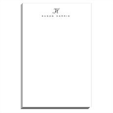 Classic Script Initial and Name Notepads