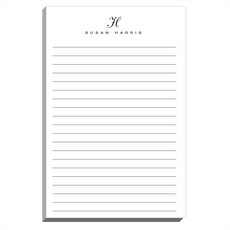 Classic Script Initial and Name Notepads