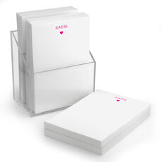 Mini Heart Stack of Small Notepads