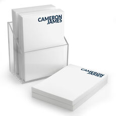 Bold Overlapping Text Stack of Small Notepads