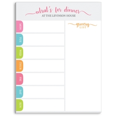 Rainbow Tabs Vertical Meal Planner