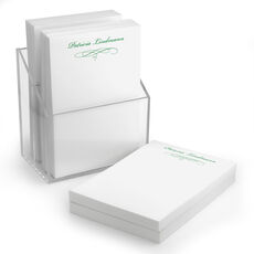 Elegant Script Stack of Small Notepads