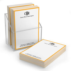 Essential Border Monogram Stack of Small Notepads