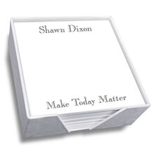 Aviator Memo Square with White Paperboard Holder