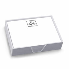 Prestigious Monogrammed Memo with White Paperboard Holder