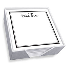 Santa Rosa Memo Square with White Paperboard Holder