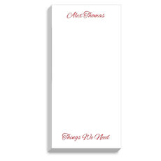 Thomas List Sheets - REFILL ONLY