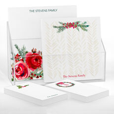 Holiday Roses Notepad Set (4 Pads)