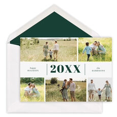 Bold Year Flat Holiday Photo Cards