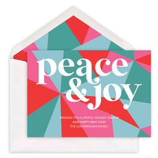 Peace and Joy Flat Holiday Cards