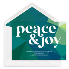 Peace and Joy Flat Holiday Cards