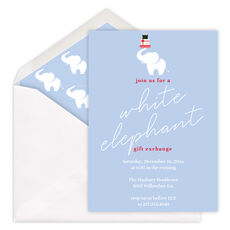 White Elephant Gift Exchange Invitations