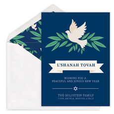 Dove Jewish New Year Cards