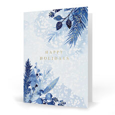 Shades of Frosty Blues Holiday Cards