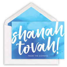 Watercolor Shanah Tovah Jewish New Year Cards