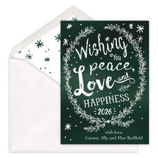Colorful Chalkboard Flat Holiday Cards