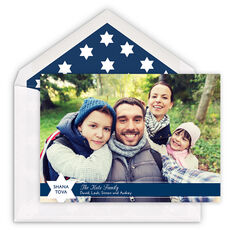 Navy Shana Tova Photo Jewish New Year Cards