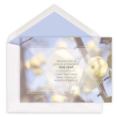 Golden Apple Tree Jewish New Year Cards