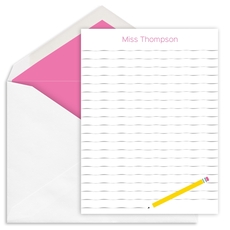 Pencil Lines Flat Note Cards