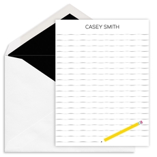 Pencil Lines Flat Note Cards
